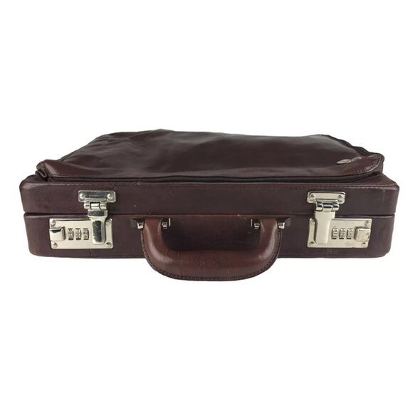 Wilsons‎ Leather Unisex Brown Pelle Studio Inner Pockets Divider Briefcase Bag - Picture 6 of 13